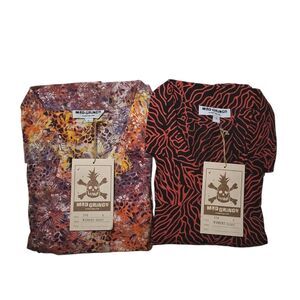 Mad Gringo Women's Lot Of 2 Small Hawaiian Shirts NEW WITH TAGS Button Up